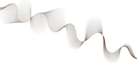 Abstract brown and white light wave style line design modern digital and geometric minimalist concept music wave design consisting of smooth ,flowing  white background
