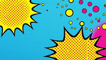 Vibrant, comic book style background with bold colors and Ben-Day dots,  imagery,  colorful background