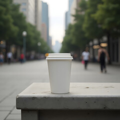 empty street coffee cup