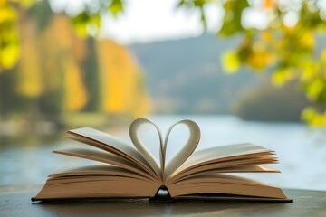 open book, bouquet of flowers, cup of coffee, quiet environment. Intinternational book lovers day concept.