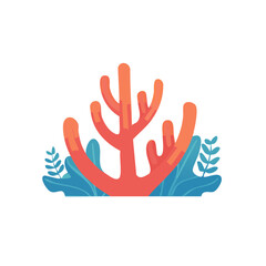 Obraz premium Coral Icon Isolated on a Transparent Background 