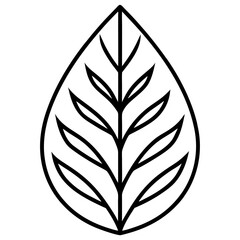 Minimal Leaf Line Icons