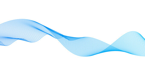 Blue wave lines on white background.abstract blue lines pattern or wavy stripes for business background, Curve wave seamless pattern. Line art striped graphic template,