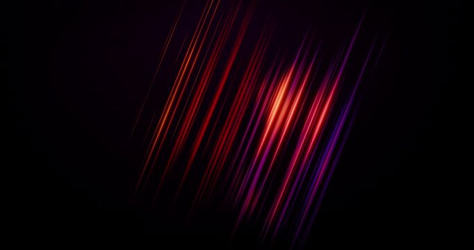 Red fractal lines moving in a space