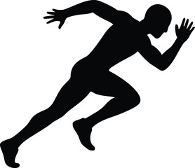  Sprinter Running Silhouette