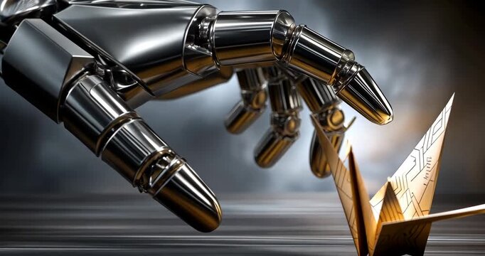 Robotic Arm Folds Origami