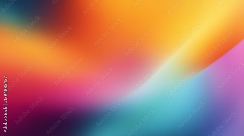 Aufkleber colorful gradient background showcasing a smooth blend of warm and cool hues, creating an energetic 