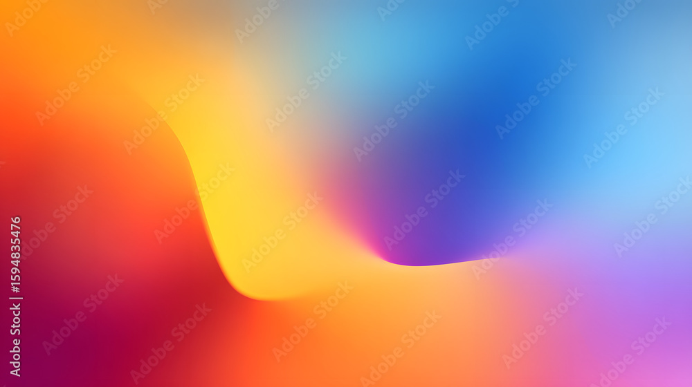 Aufkleber colorful gradient background showcasing a smooth blend of warm and cool hues, creating an energetic 