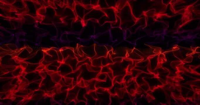 Red fractal field. Loop