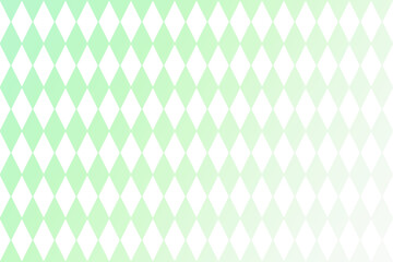Fototapeta premium ダイヤ模様のグラデーション（メルへン＆白透過）緑