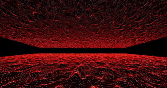 Traveling through a red fractal field. Loop