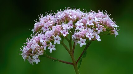 Obraz premium Close-up of delicate clusters of pale pink flowers.