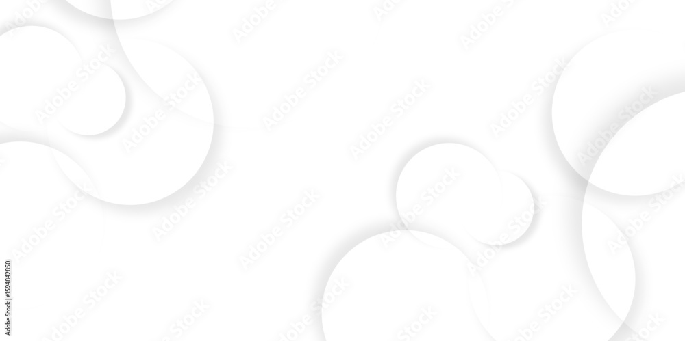 Poster abstract background with circle white abstract geometric background with soft light white paper circ
