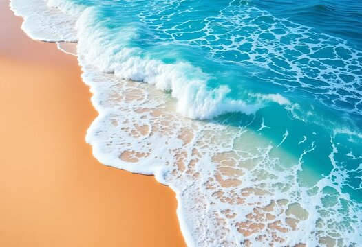 Layered vector sea waves crashing on a sandy beach background illustration,  texture,  surf