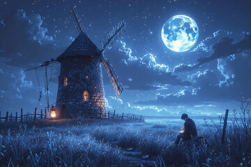 halloween night scene