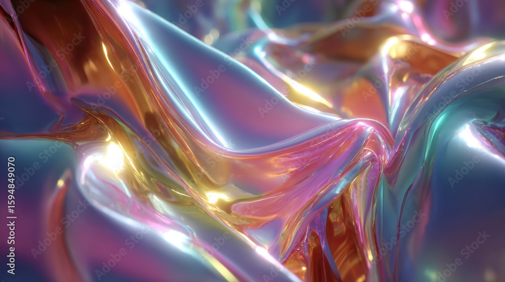 Poster iridescent flowing liquid abstract background background image