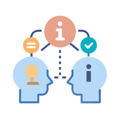 Information Knowledge Sharing line icon set. Vector pictograms of info, FAQ, manual, search, guidance, instruction  linear illustration icon.