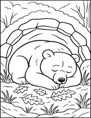 Cozy Moments Bold Line Coloring Page – Relaxing Hygge-Inspired Illustration