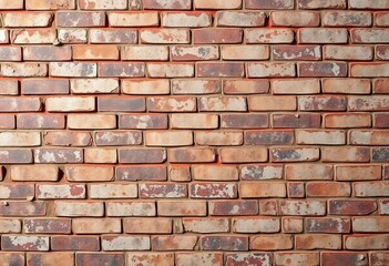 Obraz premium Weathered brick wall, peeling paint, rust stains, deep texture, grunge background, weathered, abstract