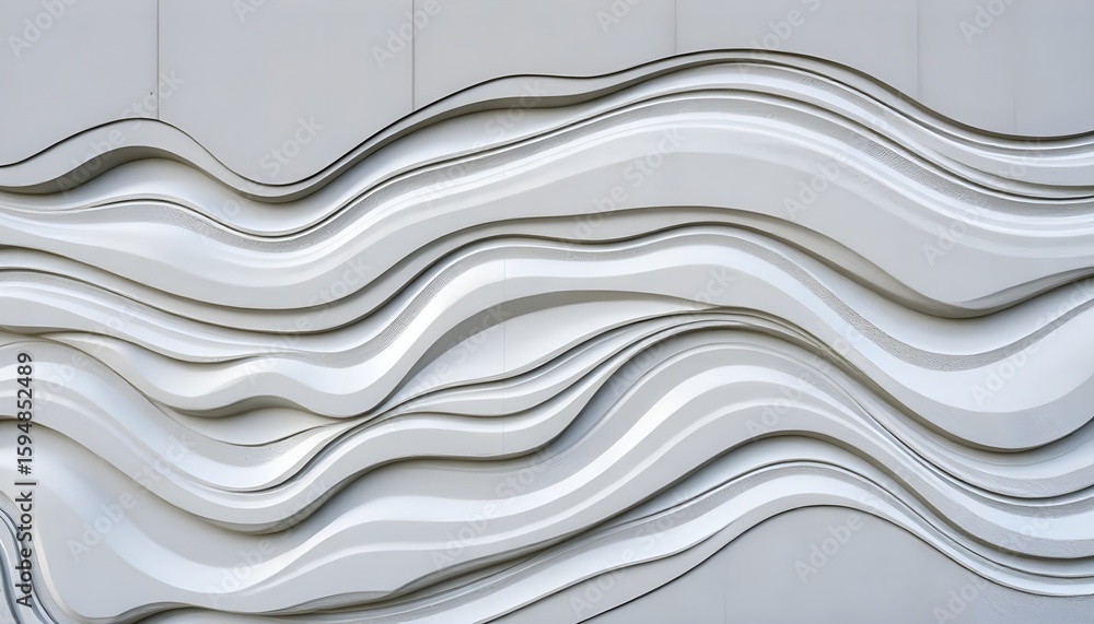 Poster fluid wave patterns modern architecture abstract design indoor environment aesthetic viewpoint
