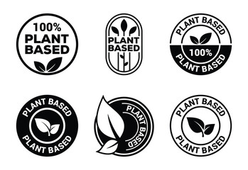 Assortment of Plant Based Logos for Food Products and Packaging