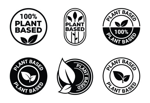 Assortment of Plant Based Logos for Food Products and Packaging