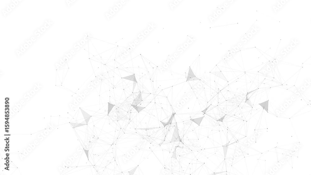 Poster lowpoly digital mesh network background. white abstract polygon structure design. futuristic connect