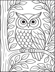 Cozy Moments Bold Line Coloring Page – Relaxing Hygge-Inspired Illustration