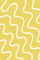 A vector background with white curved lines over a yellow backdrop creates a bright, modern design full of energy and smooth flowing movement.

