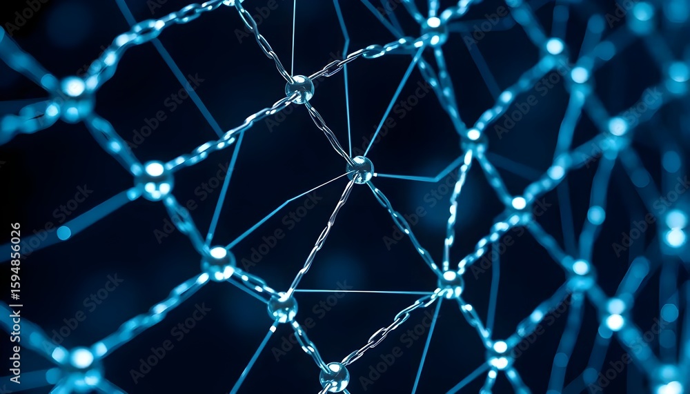 Poster exploring quantum structures digital realm abstract art tech environment close-up view