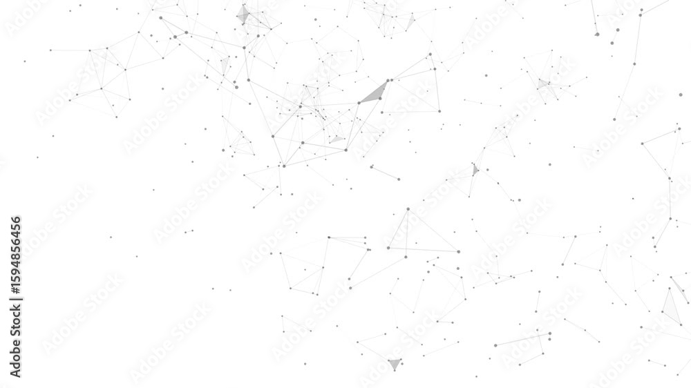 Poster abstract white mesh particle network background. minimal digital tech structure design. futuristic p