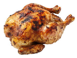 Whole Roasted Chicken isolated on a transparent background