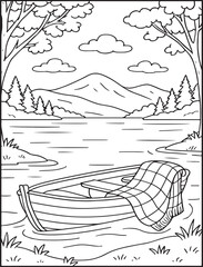 Cozy Moments Bold Line Coloring Page – Relaxing Hygge-Inspired Illustration © Osman IT