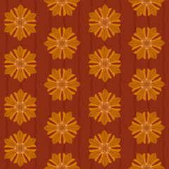 Elegant floral wallpaper with seamless pattern in retro style with flowers