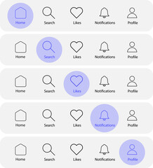 Mobile App Navigation Menu Options
