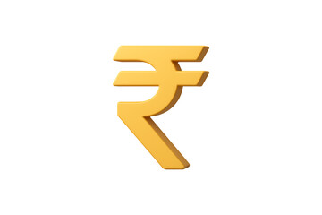 Rupee Currency Symbol Isolated on Transparent Background