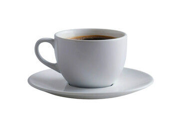 coffee cup isolated on a white background, coffee cup/mug with hot black coffee, isolated design element, Generative AI
