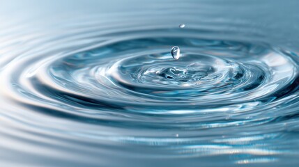 Rippling water surface captured on a light blue background, close-up