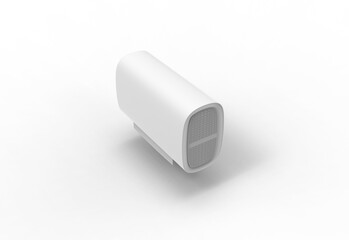 water heater top view with shadow 3d render