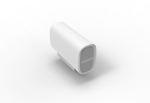 water heater top view with shadow 3d render