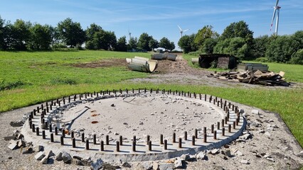 Wind turbine, dismantling of reinforcing steel and 
Steel scrap means sustainable circular economy