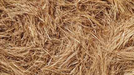 Top-down view of dry hay forming a textured background