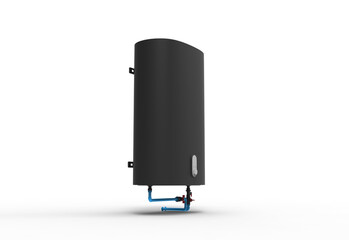 tall water heater angle view with shadow 3d render