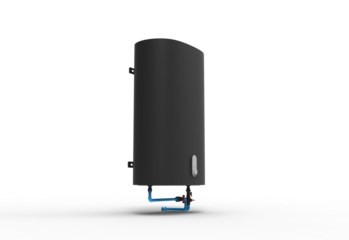 tall water heater angle view with shadow 3d render