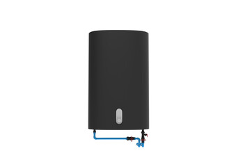 tall water heater front view without shadow 3d render