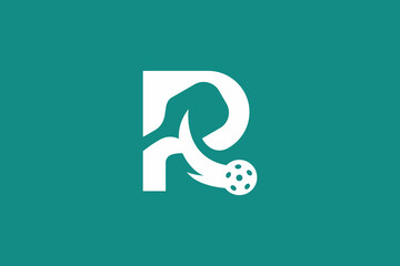 Letter P PIckleball Logo