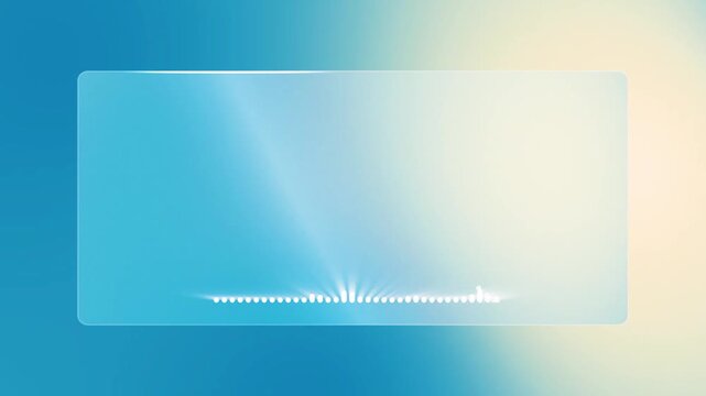 Abstract audio sound wave on white bar , equalizer on blue gradient with effect glas animation on vibrant sky blue liquid gradient background.