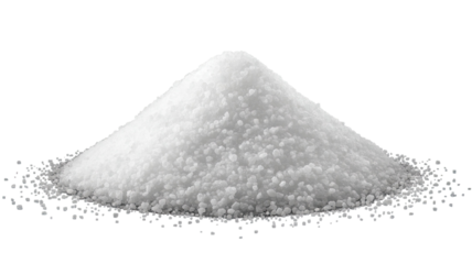 Pile of white sugar cubes isolated on white background