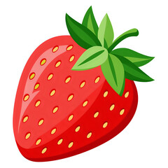 Obraz premium strawberry ,vector illustration white background