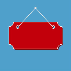 Red price tag and red sale tag with blank label vector for business retail design element